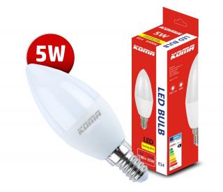 LED žiarovka KOMA E14 5W, sviečka, 230V, 400lm, 30000h, 6500K studená biela