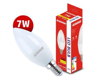 LED žiarovka KOMA E14 7W, sviečka, 230V, 560L, 30000h, 6500K studená biela