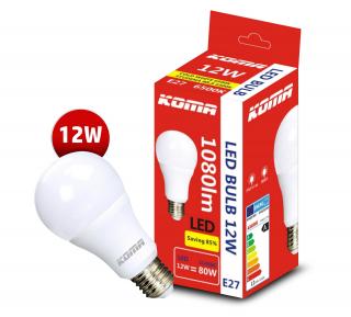 LED žiarovka KOMA E27 12W, 230V, 1080lm, 20000h, 6500K studená biela