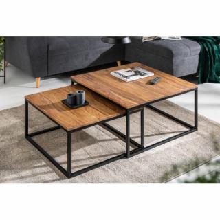 Konferenčný stôl 40001 75x75cm 2-Set Drevo Palisander - PRODUKT JE SKLADOM U NÁS - 1Ks