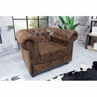 Kreslo 17383 Chesterfield Antik hnedá