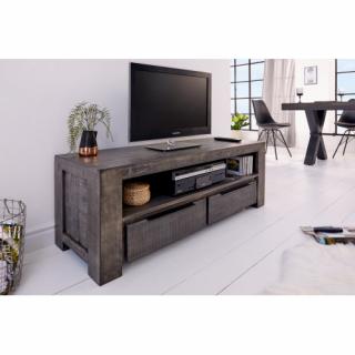 TV-skrinka 39281 130cm Masív drevo Mango Industrial look - PRODUKT JE SKLADOM U NÁS - 1Ks