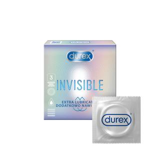 Durex Invisible Extra Lubricated krabička SK distribúcia 3 ks