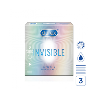 Durex Invisible Superthin (Extra Sensitive) krabička  3 ks