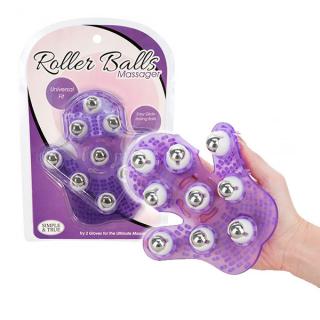 Roller Balls Massager masážna rukavica Purple