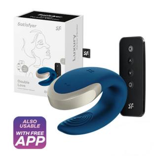 Satisfyer Double Love partnerský vibrátor blue