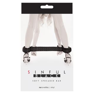 Sinful Black Soft Spreader Bar putá na ruky a nohy