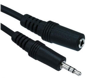 Audio kabel 3,5mm jack na 3,5mm jack samice délka 2,6m