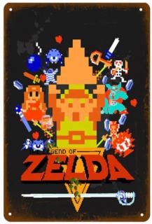 Plechová cedule Zelda 20x30 cm