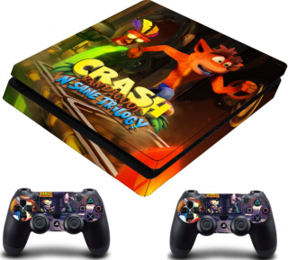 PS4 Slim polep Crash Bandicoot V3