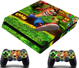 PS4 Slim polep Crash Bandicoot