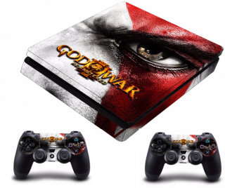 PS4 Slim polep GOD OF WAR