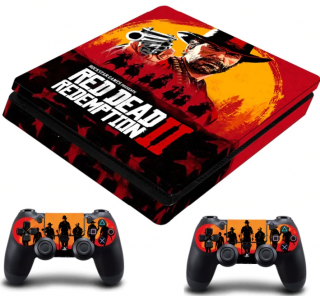 PS4 Slim polep Red Dead Redemption 2