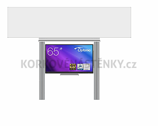 Interaktívna zostava s LCD panelmi (65&quot;) s prednou krycou tabuľou pre popis fixkou na pylóne (400x100) - LCD PYL290 400-65OPT3651-MAN