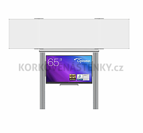 Interaktívna zostava s LCD panelmi (65&quot;) s prednou krycou tabuľou TRIPTYCH K pre popis fixem na pylóne (200x100) - LCD PYL290 200-65OPT3651-TRIPBBBBB