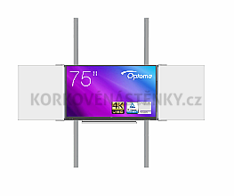 Interaktívna zostava s LCD panelmi (75&quot;) na pylóne s tabuľami na fixe i kriedu - LCD PYL290-75XOPT5752+ZBBZ