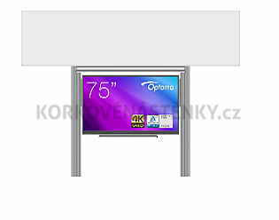 Interaktívna zostava s LCD panelmi (75&quot;) s prednou krycou tabuľou pre popis fixkou na pylóne (400x100) - LCD PYL290 400-75XOPT5752-MAN