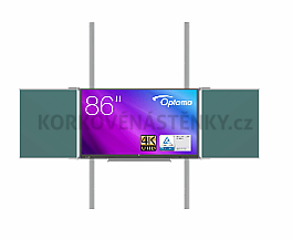 Interaktívna zostava s LCD panelmi (86&quot;) na pylóne s tabuľami na fixe i kriedu - LCD PYL320-86XOPT5862+BZZB