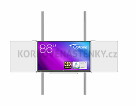 Interaktívna zostava s LCD panelmi (86&quot;) na pylóne s tabuľami na fixe i kriedu - LCD PYL320-86XOPT5862+ZBBZ