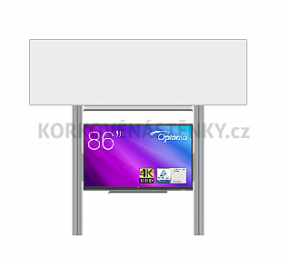 Interaktívna zostava s LCD panelmi (86&quot;) s prednou krycou tabuľou pre popis fixkou na pylóne (400x120) - LCD PYL320 400-86XOPT5862-MAN