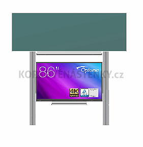 Interaktívna zostava s LCD panelmi (86&quot;) s prednou krycou tabuľou pre popis kriedou na pylóne (350x120) - LCD PYL320 350-86XOPT5862-ŠKOL