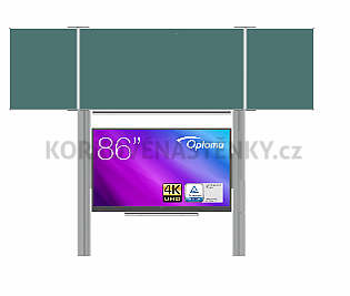 Interaktívna zostava s LCD panelmi (86&quot;) s prednou krycou tabuľou TRIPTYCH K pre popis fixem i kriedou na pylóne (240x120) - LCD PYL320 240-86XOPT5862-TRIPBZZZB