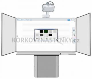 Interaktívna zostava TRIPTYCH K 200x120 zvedací AL EPSON EB-695Wi (dotyk) - Doprava materiálu a montážnikov