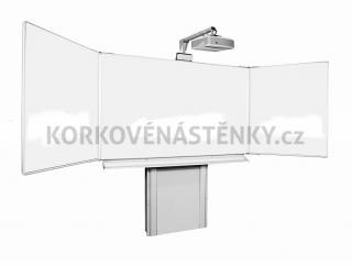 Interaktívna zostava TRIPTYCH K 200x120 zvedací AL OPTOMA W320USTi - Doprava materiálu a montážnikov