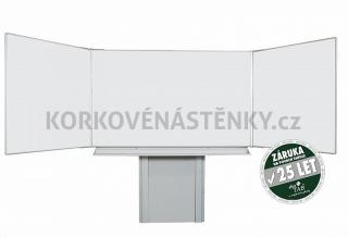 Magnetická tabuľa pre popis fixom TRIPTYCH K 180 x 120 cm - 180 x 120 cm, biela