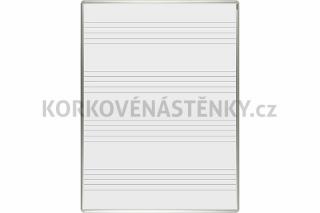 Magnetická tabuľa s odkladacou poličkou MANAŽER K 75 x 100 cm (potlač) - linky 100 mm (100751002102)