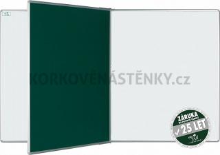 Magnetická tabuľa so stredným krídlom PIVOT KB/KZ 240 x 120 cm - PIVOT KB + KZ 240/120