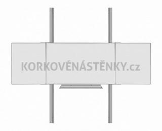 Magnetická tabuľa TRIPTYCH K/PYLON AL 200 x 120 cm