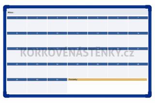 Tabule s obrázkem kalendář 64 x 40 cm (modrá)