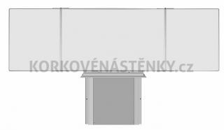 Zostava magnetické tabule TR K 200 x 120 cm - TR K 200/120 BBBBB + SZAL