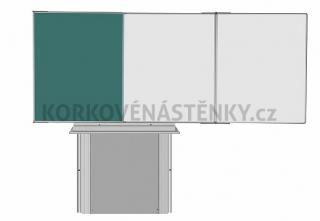 Zostava magnetické tabule TR K II. 200 x 120 cm - TR K 200/120 ZBBBZ + SZAL