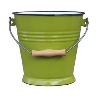 Smaltované vedro 5 l GREEN (Smaltované vedro, objem 5 l – Zelené)