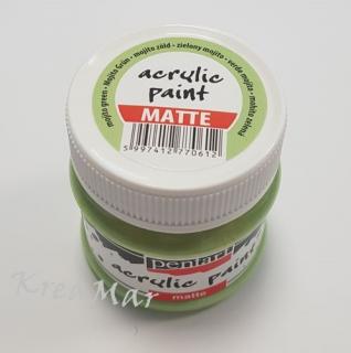 Matná akrylová farba - 50ml  (mohito zelená) (Matná akrylová farba - 50ml  mohito zelená)