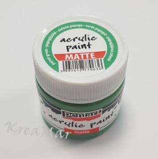 Matná akrylová farba - 50ml  (papagájová zelená) (Matná akrylová farba - 50ml  papagájová zelená)