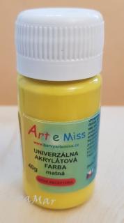 Matná univerzálna farba 40g - žltá (Univerzálna akrylátová farba 40g - žltá)