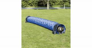 Agility tunel, preliezací, dĺžka 500cm, s priemerom 60cm, polyester, modrý