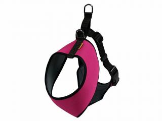 Bezpečnostný postroj do auta, L, 50-68cm, pre malé a stredné plemená psov, neoprén, fuchsia