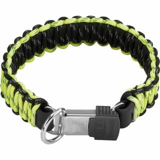 HS Obojok PARACORD, 3cm/40cm, ClicLock, žltý reflexný