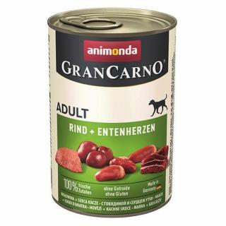 Konzerva Animonda GRANCARNO® dog adult, hovädzie a kačacie srdiečka, 800g