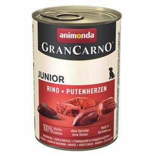 Konzerva Animonda GRANCARNO® dog junior hovädzie a morčacie srdiečka 800g