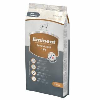 Krmivo EMINENT DOG SENIOR 19/8, pre staršie psy a psy so sklonom k nadváhe, 15+2kg