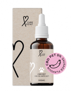 Olej CBD PET 5% SAUSAGE pre zvieratá, s príchuťou párkov, 10ml