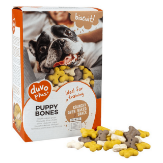 Pamlsky DUVO PLUS Biscuit Puppy bones - sušienky pre šteňaťá v tvare kostičiek s vanil. arómou, 500g