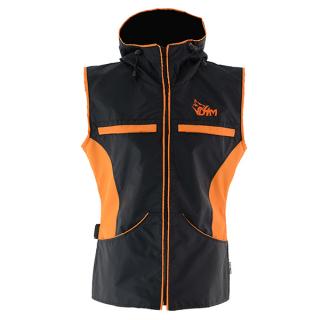 Vesta LARA s kapucňou, s podšívkou, čiastočne nepremokavá, polyester, čierna+oranžová, M