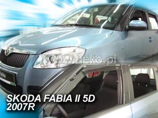 Deflektory ŠKODA FABIA II od 05/2007 do 2015, Hatchback + zadné deflektory