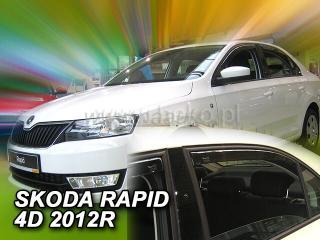 Deflektory ŠKODA RAPID od 2012 + zadné deflektory